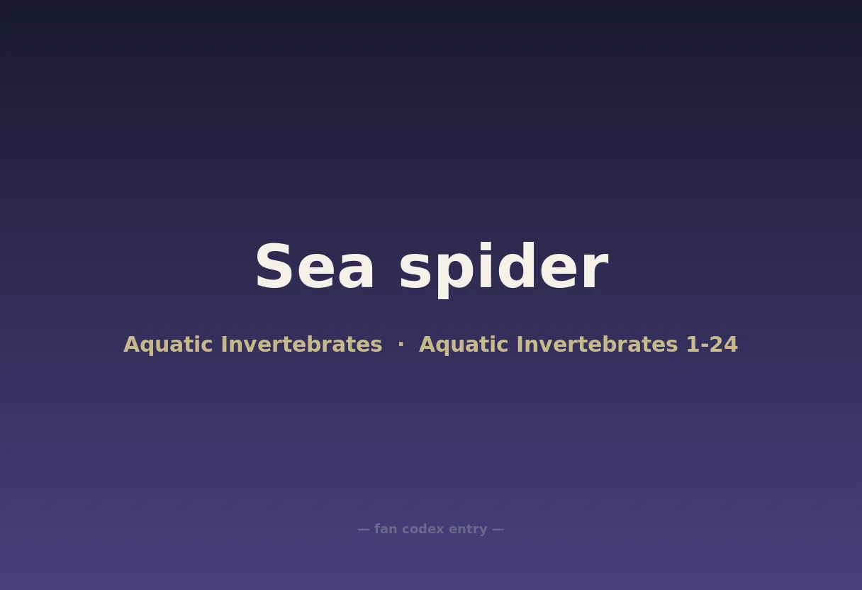 Sea spider
