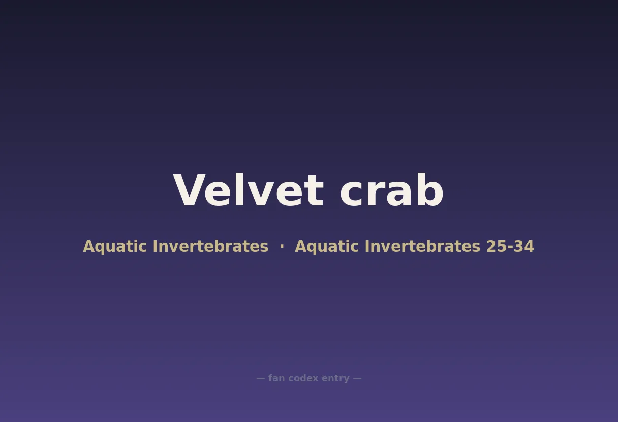 Velvet crab